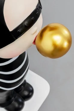 KARE DESIGN Abstrakte Dekofiguren|Dekofiguren-Beistelltisch Bubble Boy 87786 Schwarz / Weiß