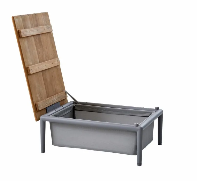 Loungetische|Cane-line Beistelltisch Conic 74 x 52 cm Hellgrau
