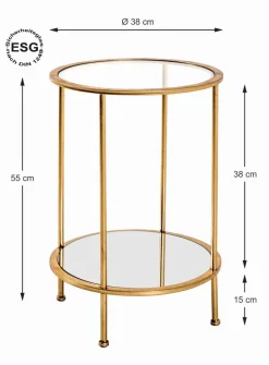 Couchtische|Haku Beistelltisch Faro Gold