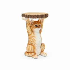 Dekofiguren|Dekofiguren Tiere & Pflanzen|KARE DESIGN Beistelltisch Ms. Cat 81957 Braun