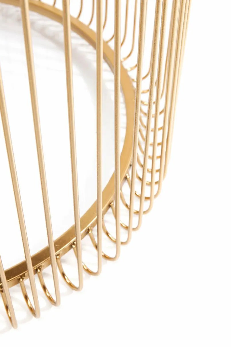 KARE DESIGN Couchtische-Beistelltisch Wire Messing 83457 2er Set Gold