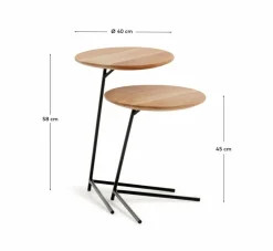 Couchtische|Kave Home Beistelltisch-Set Lomiri Akazie