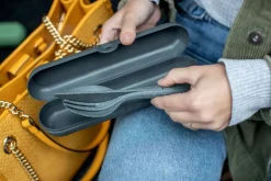 Koziol Bestecke-Besteck-Etui Klikk 24 cm Grau