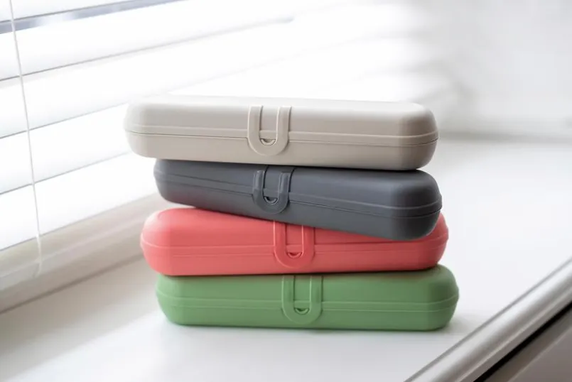 Koziol Bestecke-Besteck-Etui Klikk 24 cm Grau