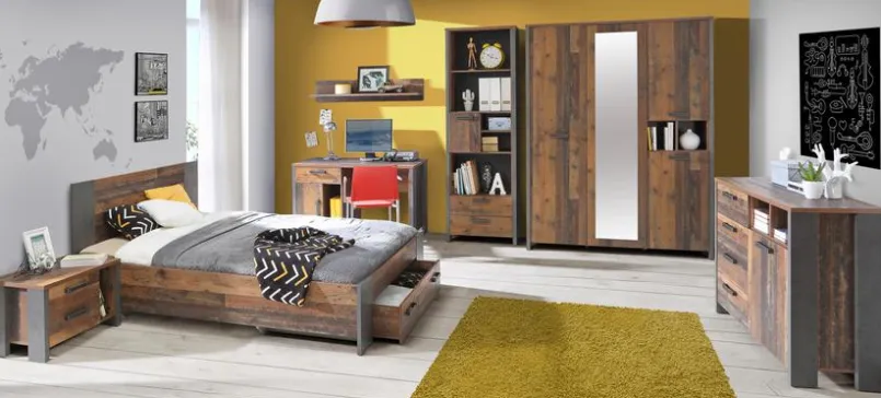 Jugendbetten|Jugendbetten|FORTE Bett Clif 120 x 200 cm Braun