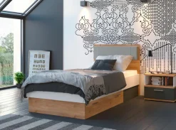 Bett mit Polsterkopfteil Twenty 90 x 200 cm<Wójcik Discount