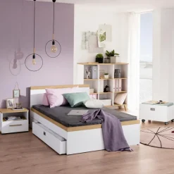 Paidi Kinderbetten|Kinderbetten-Bett Oscar 120 x 200 cm Weiß