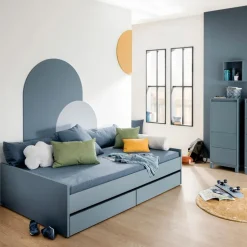 Jugendbetten|Jugendbetten|Paidi Bettkasten Little Flo Mattblau