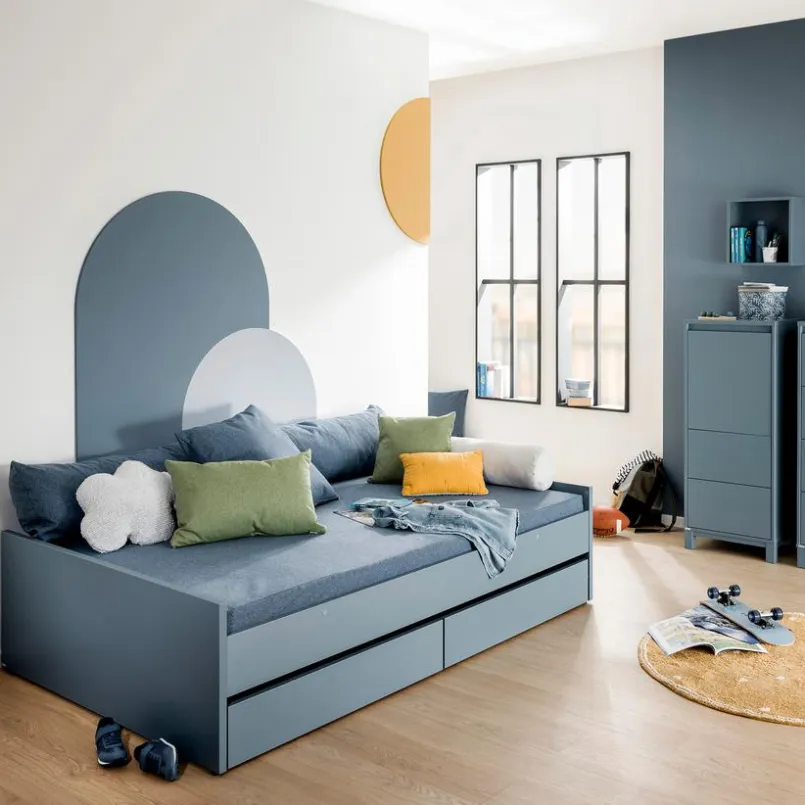 Jugendbetten|Jugendbetten|Paidi Bettkasten Little Flo Mattblau