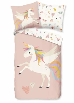Kinderbettwäsche|Bettwäsche-Bettwäsche Unicorn 135 x 200 cm Bunt