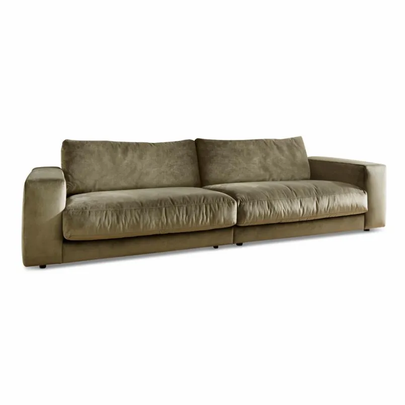 Sormani Sofas & Couches-Bigsofa Bergamo Oliv Velvet