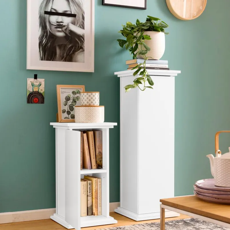 Blumenständer|Couchtische|FMD Blumensäule Eldorado Weiß