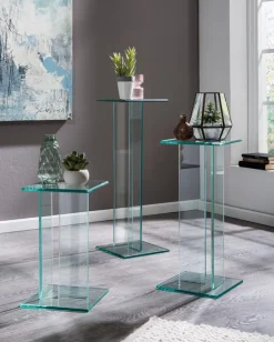 Blumenständer|Couchtische-Blumensäule Flower Transparent