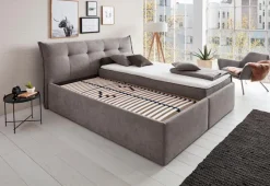 hapo Betten-Boxbett Leona 140 x 200 cm Grau
