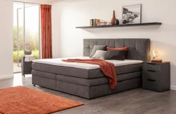 Betten| Boxspringbett Amy 180 x 200 cm Dunkelgrau