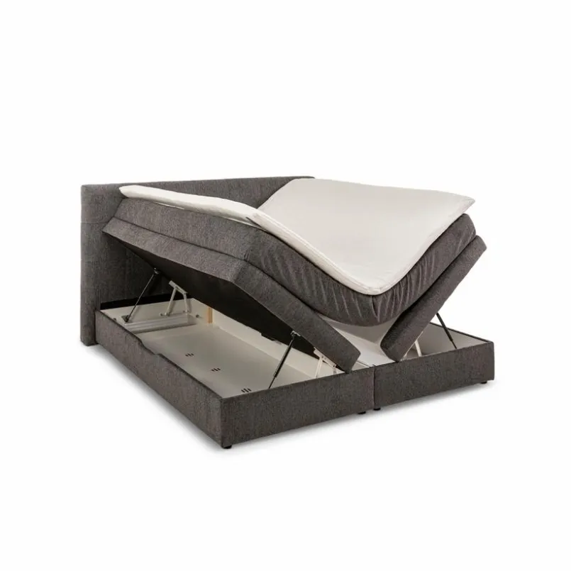 Betten| Boxspringbett Amy 180 x 200 cm Dunkelgrau