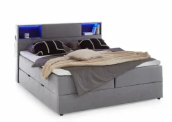 meise.möbel Jugendbetten|Jugendbetten-Boxspringbett Caja 180 x 200 cm Hellgrau