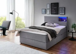 Kinderbetten|Kinderbetten|meise.möbel Boxspringbett Caja 140 x 200 cm Hellgrau