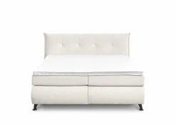 Betten|hapo Boxspringbett Lexos 180 x 200 cm Cremeweiß