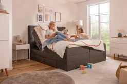 Betten|Ergodream Boxspringbett Lund 180 x 200 cm Dark Grey