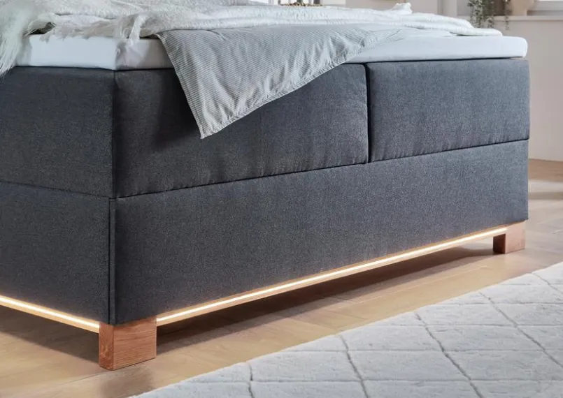 meise.möbel Betten-Boxspringbett Rimini 180 x 200 cm Anthrazit