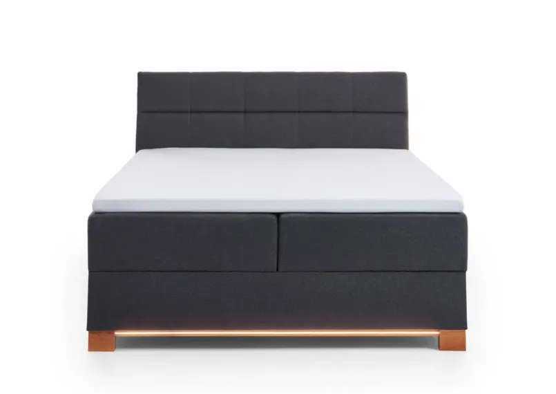 meise.möbel Betten-Boxspringbett Rimini 180 x 200 cm Anthrazit