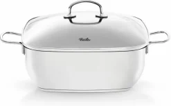 Bräter|Fissler Bräter mit Deckel Secural 28 cm Silber