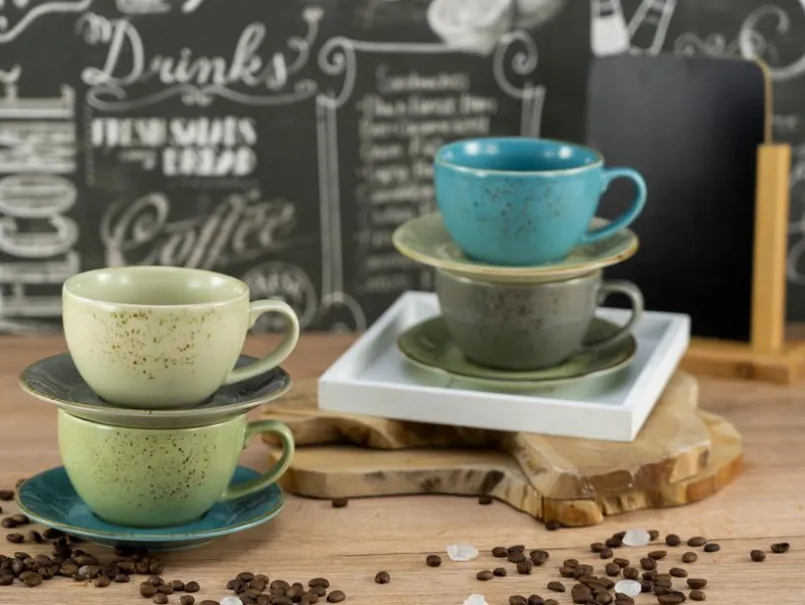 Kaffee & Tee|CreaTable Cappuccinotasse Nature Collection 8tlg. Bunt