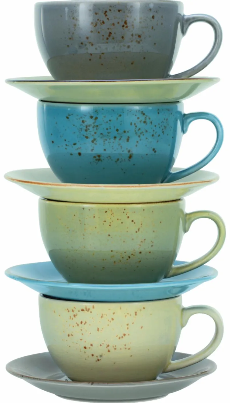 Kaffee & Tee|CreaTable Cappuccinotasse Nature Collection 8tlg. Bunt