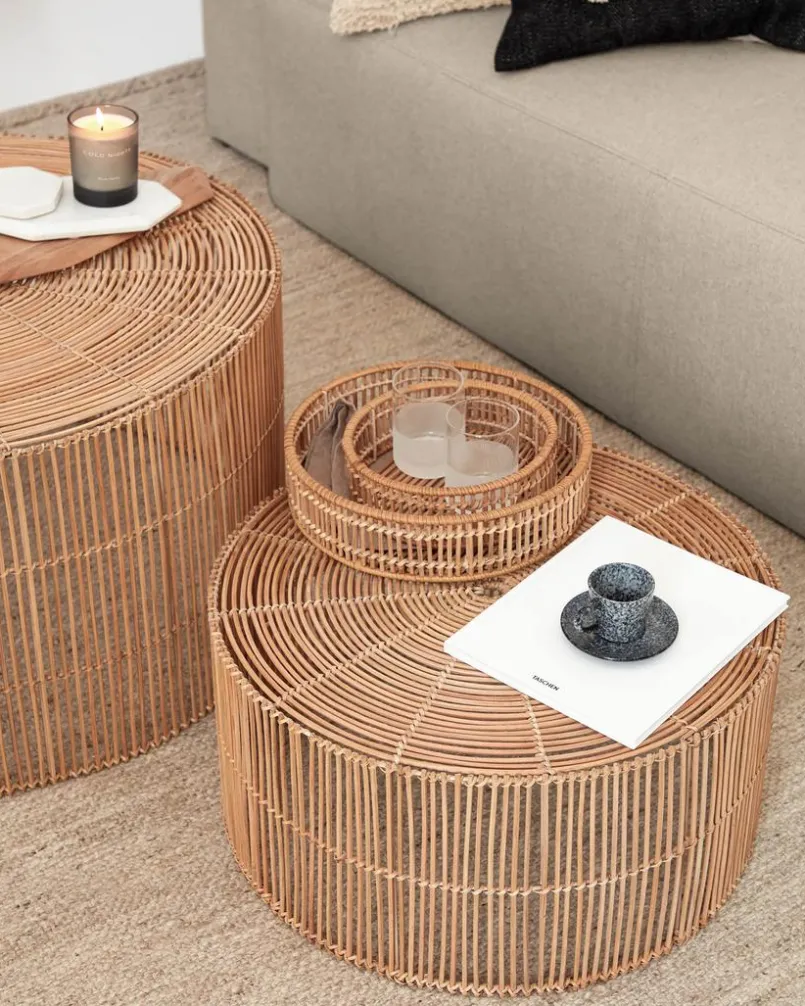 Kave Home Couchtische-Couchtisch Elmima 2er Set Natur