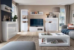 Couchtische|Wójcik Couchtisch mit Ablagefach Lyon Weiß