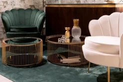 Couchtische|KARE DESIGN Couchtisch Wire Double 87674 2er Set Messing