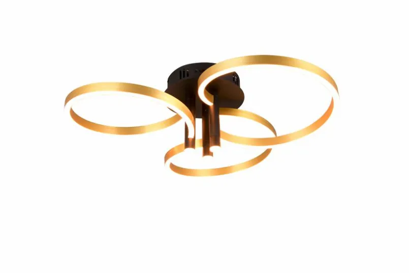 Deckenleuchten|Trio Deckenleuchte Caruso Gold / Schwarz