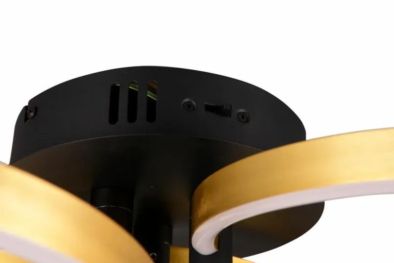 Deckenleuchten|Trio Deckenleuchte Caruso Gold / Schwarz