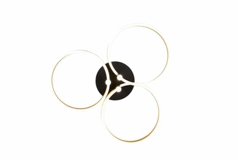 Deckenleuchten|Trio Deckenleuchte Caruso Gold / Schwarz
