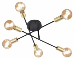Trio Deckenleuchten-Deckenleuchte Cross Schwarz