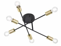 Trio Deckenleuchten-Deckenleuchte Cross Schwarz