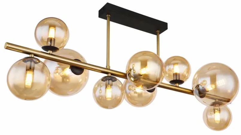 Deckenleuchten|Globo Deckenleuchte Riha Amber