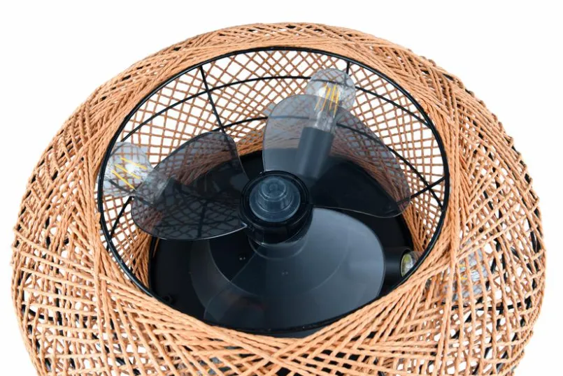 Ventilatoren|Reality Leuchten Deckenventilator Lillesand Braun