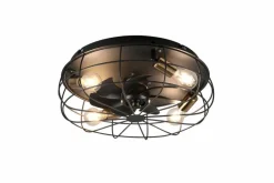 Reality Leuchten Ventilatoren-Deckenventilator Trondheim Schwarz
