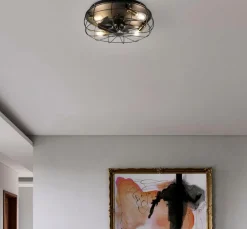 Reality Leuchten Ventilatoren-Deckenventilator Trondheim Schwarz