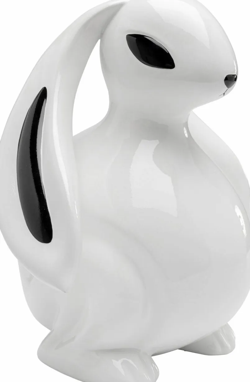 KARE X KARIM RASHID Dekofiguren Tiere & Pflanzen|Dekofiguren-Deko-Figur Moon Hare 57767 Weiß / Schwarz