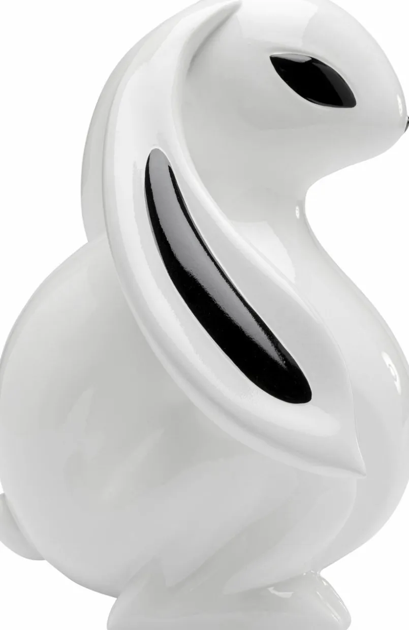 KARE X KARIM RASHID Dekofiguren Tiere & Pflanzen|Dekofiguren-Deko-Figur Moon Hare 57767 Weiß / Schwarz