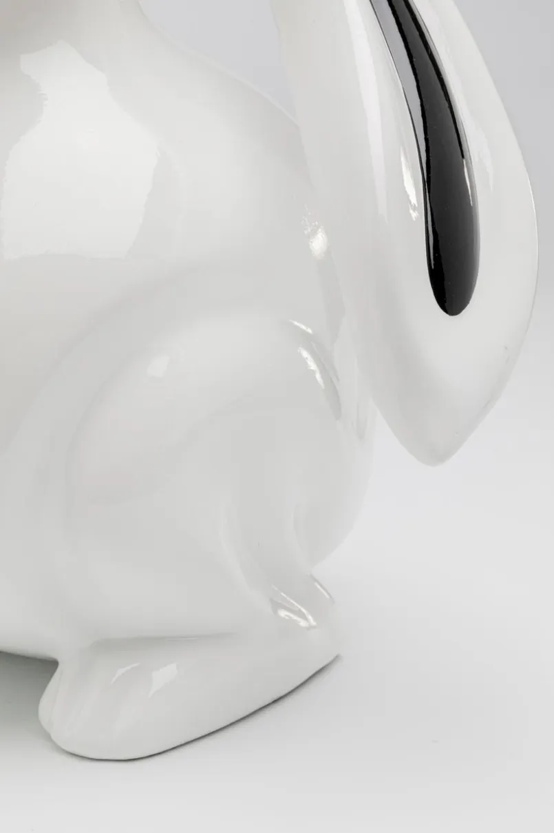 KARE X KARIM RASHID Dekofiguren Tiere & Pflanzen|Dekofiguren-Deko-Figur Moon Hare 57767 Weiß / Schwarz