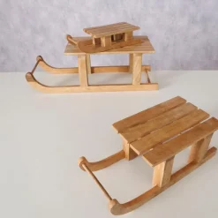 BOLTZE Dekorationsartikel|Dekofiguren-Deko-Figur Schlitten - Huia 3tlg. Beige
