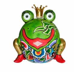 Toms Company Dekofiguren Tiere & Pflanzen-Deko-Frosch König Marvin Gold