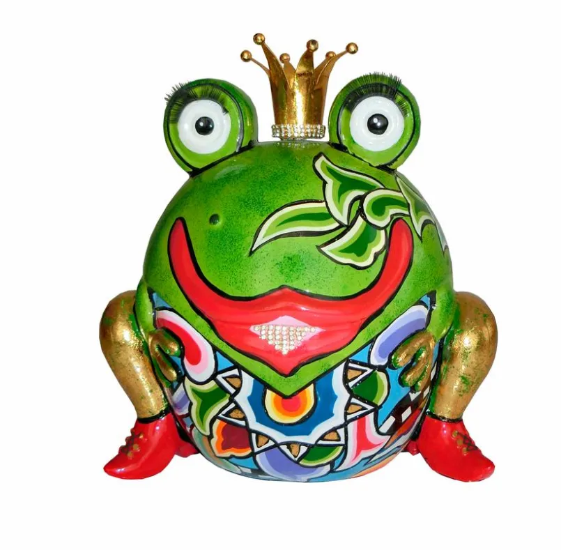 Toms Company Dekofiguren Tiere & Pflanzen-Deko-Frosch König Marvin Gold
