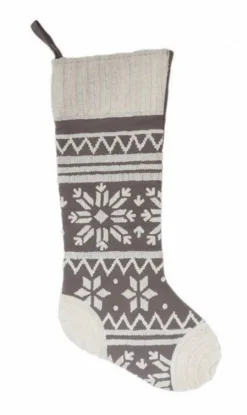 Dekorationsartikel-Deko-Hänger Socke 27 x 54 cm Grau