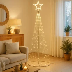 Leuchtobjekte|AM Design Dekoleuchte Lichterbaum Silber