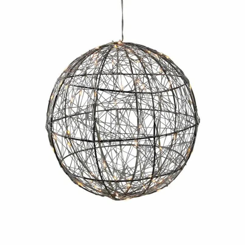 Leuchtobjekte|AM Design Dekoleuchte Drahtkugel Silber